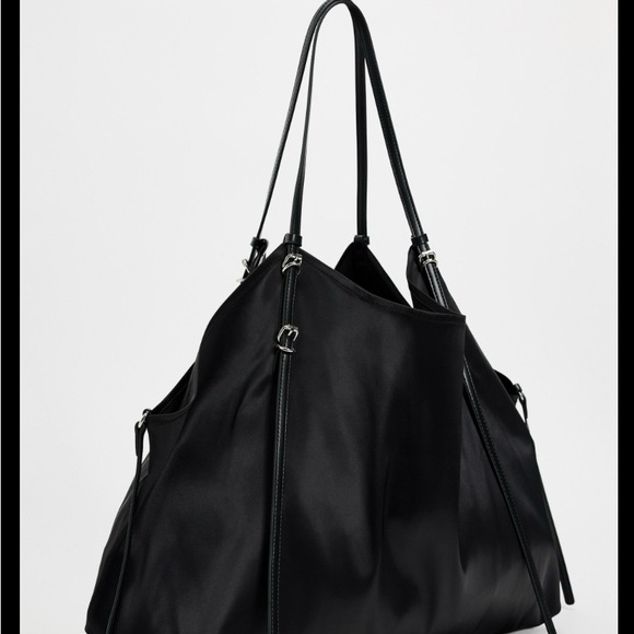 Zara Handbags - Zara Black Satin Effect Shoulder Shopper Tote bag 6059/ 310/ 800